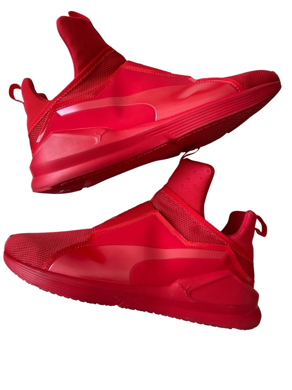 Puma Fierce Red High-Top Slip-On Sneakers - Picture 6 of 11